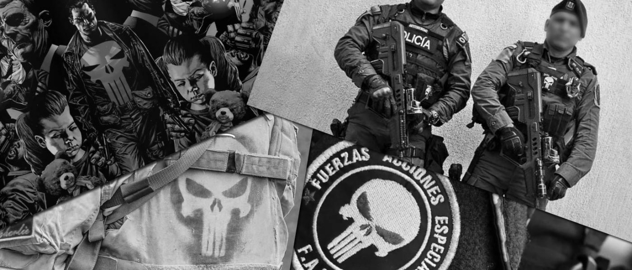 La calavera de the Punisher en - Grupo Especial Táctico.